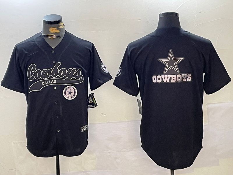 Men Dallas Cowboys Blank Black Joint Name 2024 Nike Limited NFL Jersey style 18->dallas cowboys->NFL Jersey
